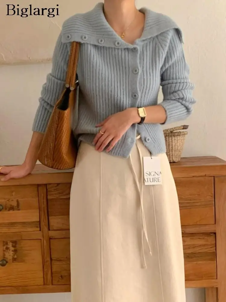 

Осенний вязаный Асимметричный свитер, топ, Женская Повседневная мода, корейские свободные женские укороченные свитера, женский свитер с длинным рукавом, топы 2023