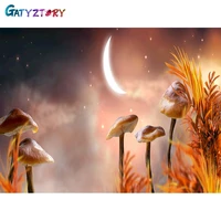 gatyztory coloring by number moon handpainted kits drawing canvas oil painting landscape pictures home decoration
