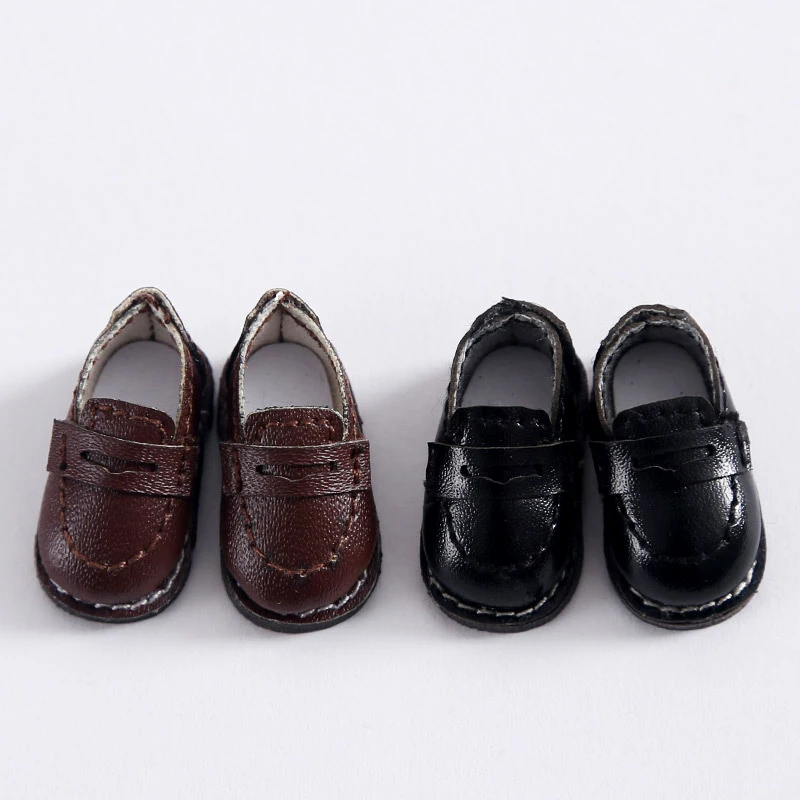 

OB11 Doll Shoes Uniform Shoes Black Brown 12 Points BJD Doll Student Shoes Unisex Style
