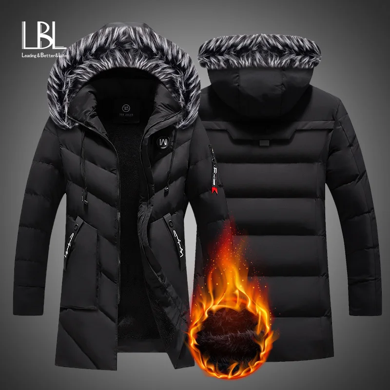

Winter Lon Parkas Men Cotton Padded Brand Clotin Fasion Casual Slim Tick Warm Mens Coats Fur ded Overcoats Male Clotes