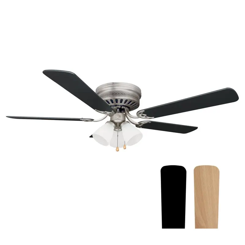 

LED Reverse Flow Ceiling Fan in Satin Nickel, 52-Inch
