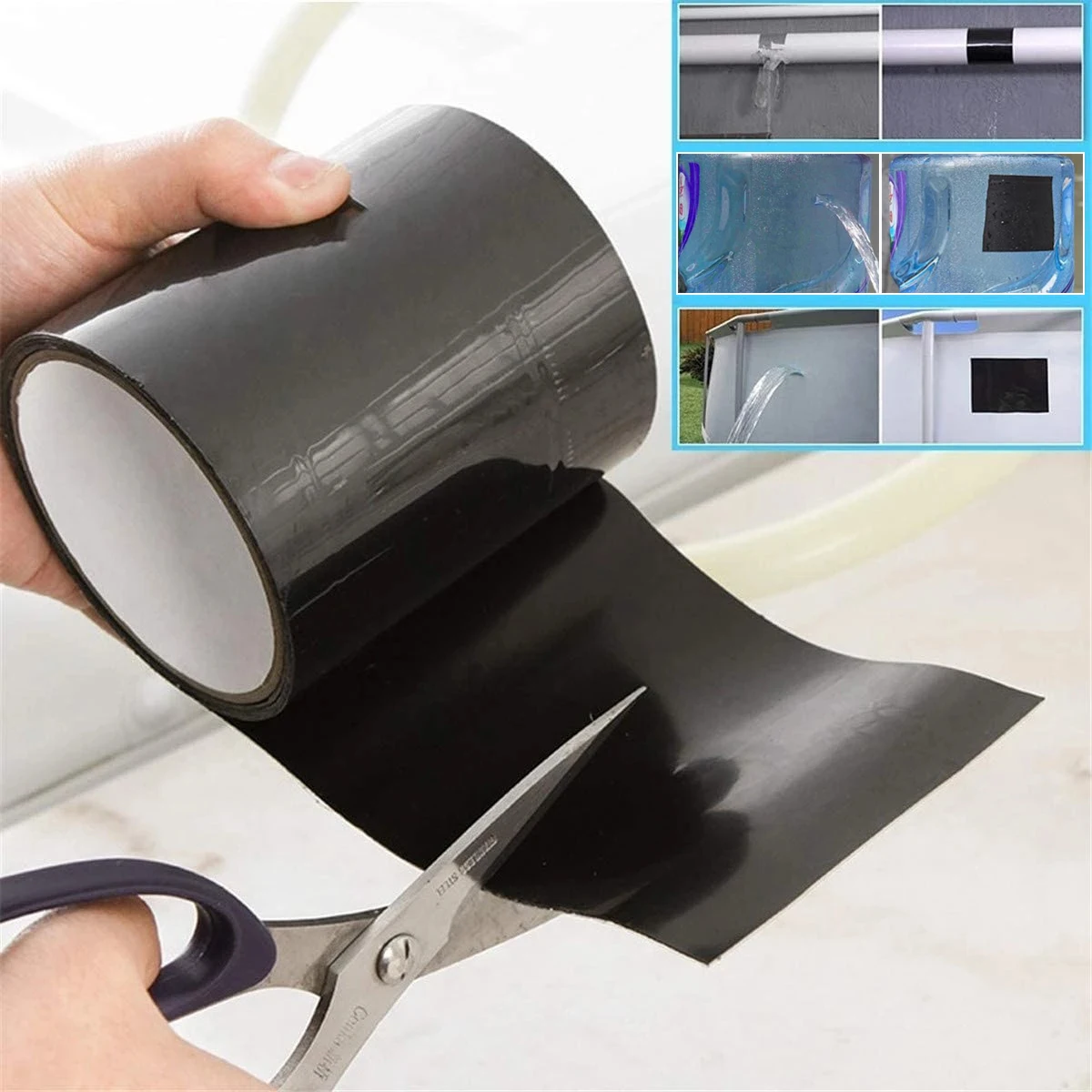 150cm Repair Tape Super Strong Fiber Waterproof Stop Leaks Seal Performance Self Fix Tape Adhesive Duct Tape Repair The Gap