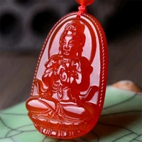 hot selling natural hand carve patron saint dainichi tathagata buddha pendant necklace fashion accessories men women luck gifts