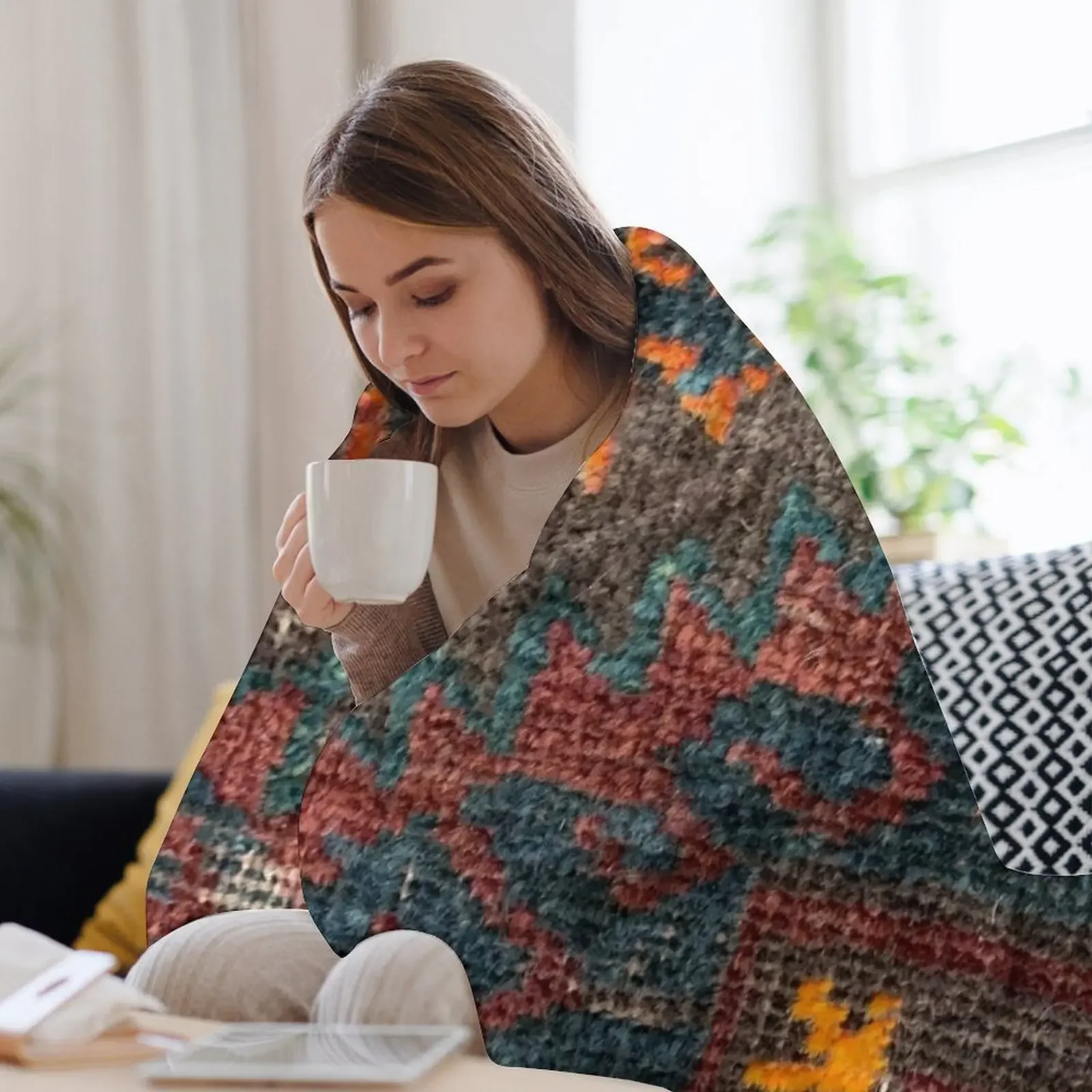 Потертый персидский коврик Baluch Kilim тканый восточный текстиль с узлом одеяло из
