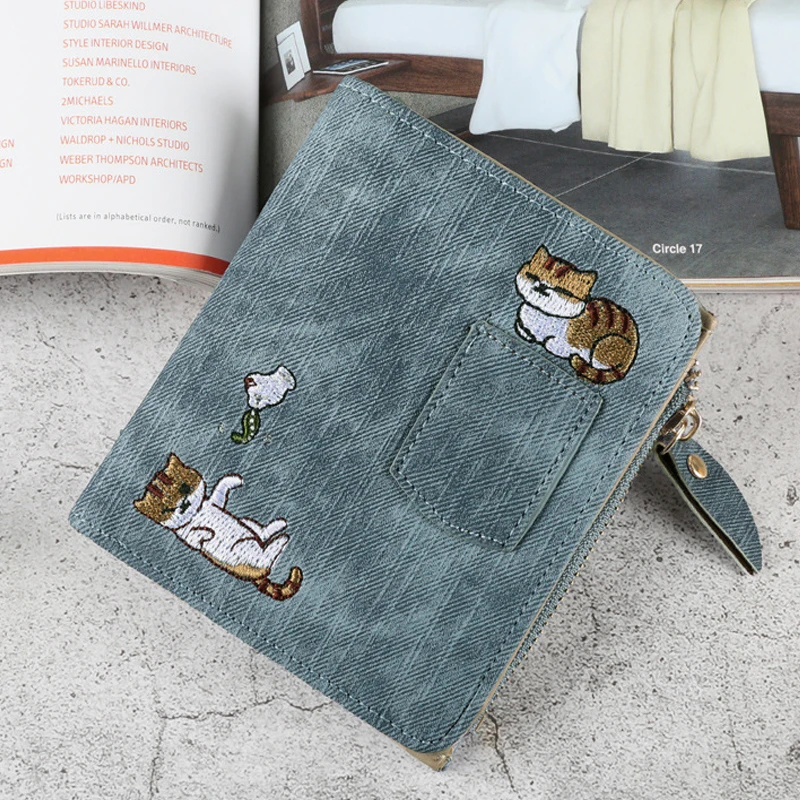 

Женский короткий кошелек, однотонный Кошелек для монет, короткий женский кошелек с застежкой, симпатичный кошелек, мини-держатель для карт, два складных клатча для дам