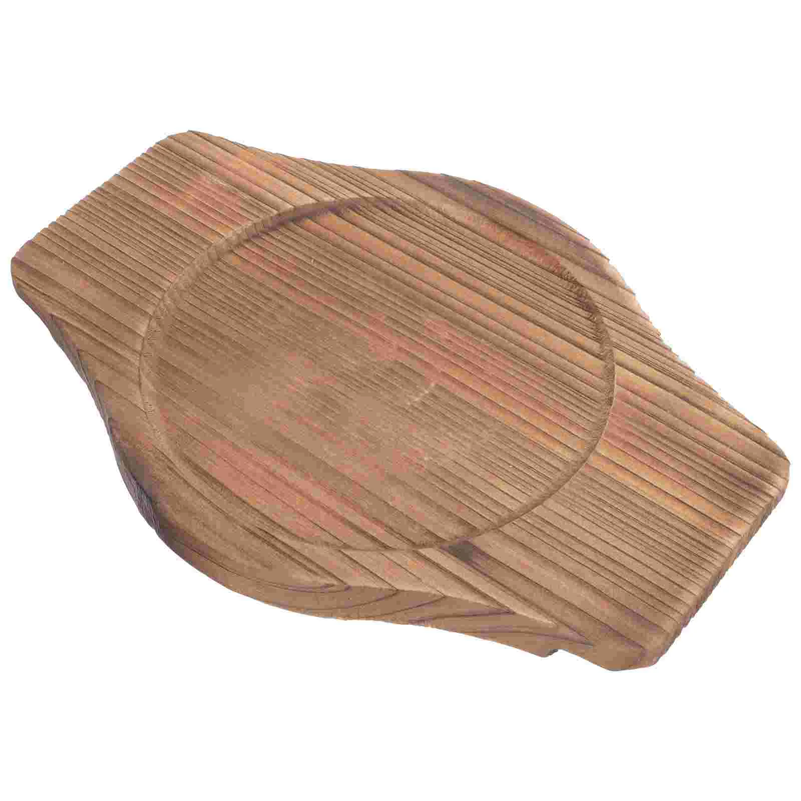 

Table Decor Tray Stone Pot Wooden Bottom Mat Cushion Home Plate Casserole Holder Heat Resistance Hot Rice
