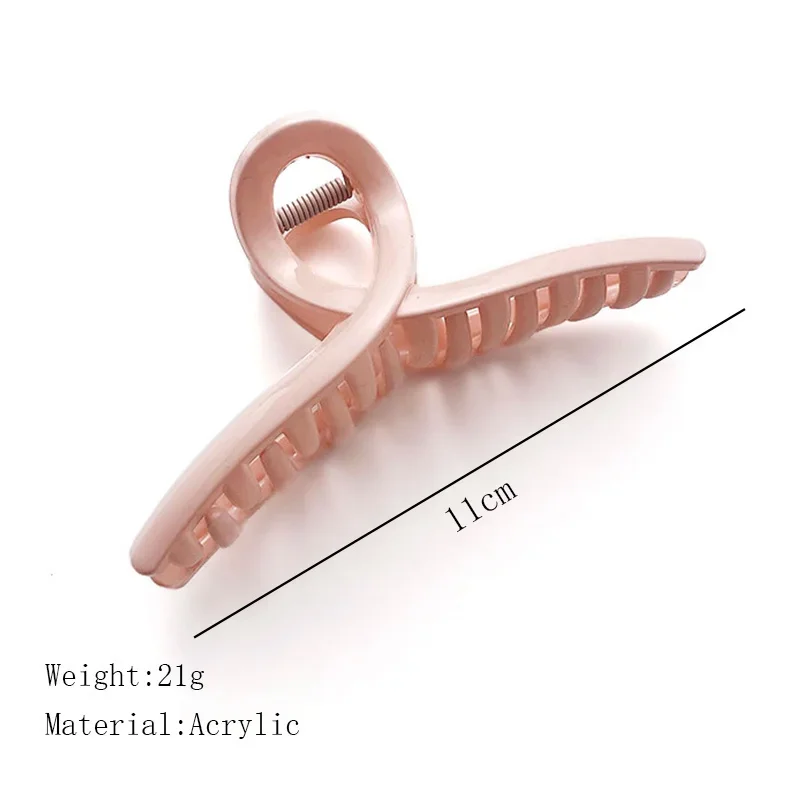 Корейские простые однотонные заколки для волос женщин модные большие акриловые