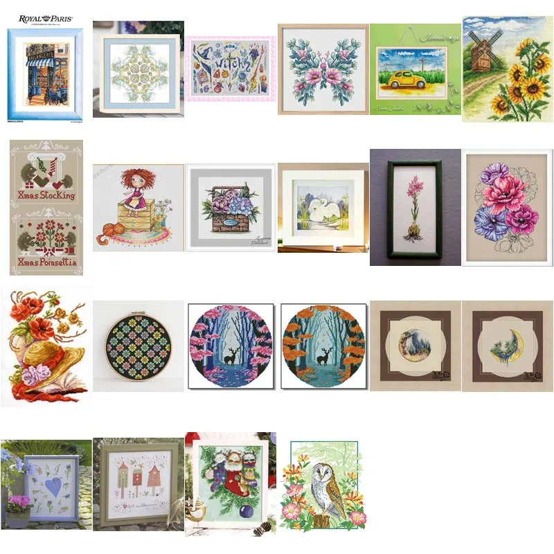 

Deer ,girl, flowers Cross Stich Embroidery set Electronic drawing Cross Stich Needlework PDF by Email new