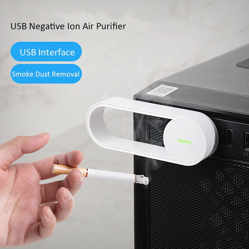 

Mini USB Plug-in Air Purifier Home Anion Air Cleaner Negative Ion Formaldehyde Smoke Dust Removal Kitchen Toilet Eliminate Odor