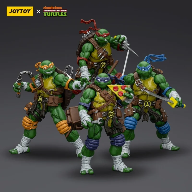 Hot In Stock Joytoy 1:18 Action Figure Ninja Turtles Michelangelo Donatello Leonardo Raphael Pvc Statue Model Toy Kids Gift