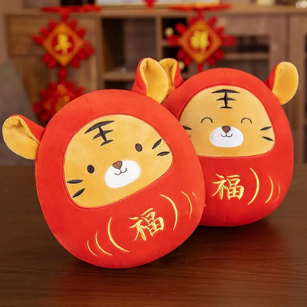 

Новогодний символ 2022, фигурка тигра, плюшевая игрушка для детей, животное, стиль, китайский тигр, игрушка, талисман тигра, плюшевый Q9s0