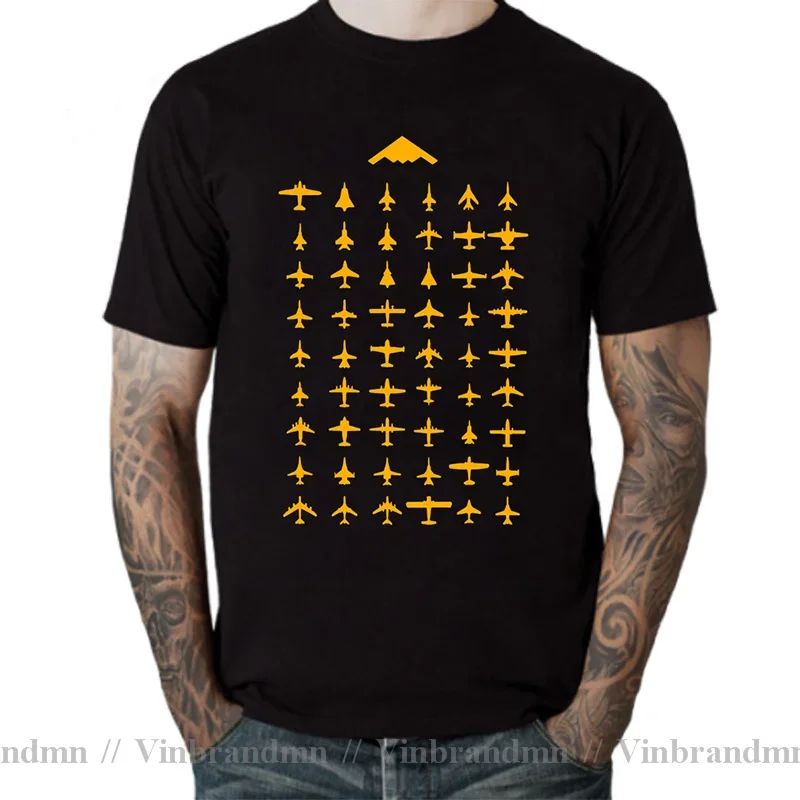 Military Fighter Jets F-15 F-16 F-18 F-22 F-35 and More Men T-Shirt Short Sleeve Casual 100% Cotton O-Neck 2024 Summer Shirt