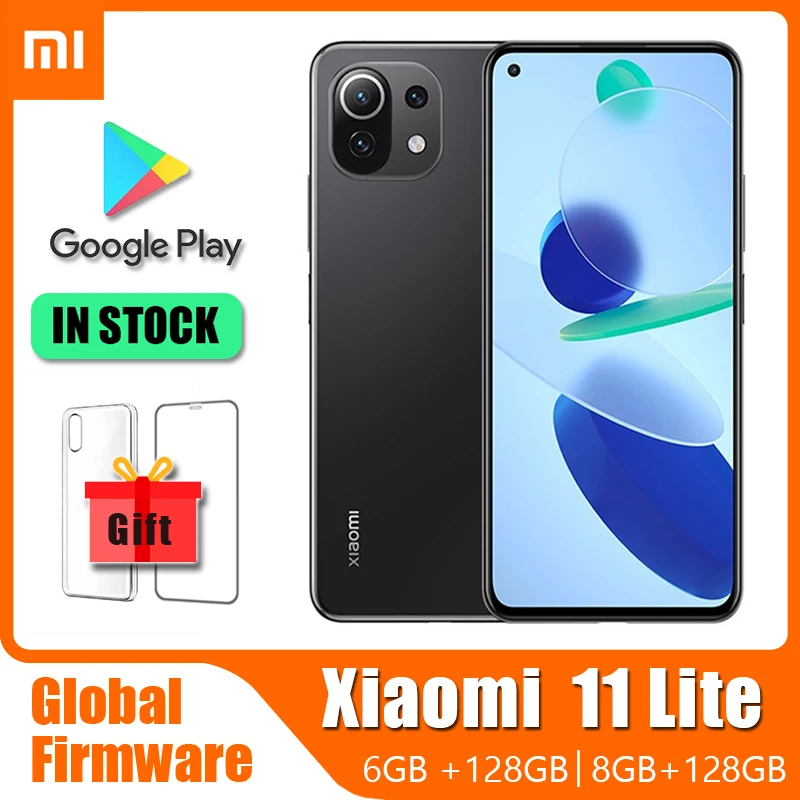 Смартфон Xiaomi Mi 11 Lite с глобальной прошивкой, Молодежный Смартфон Xiaomi 11, международная версия, Snapdragon 780G (случайный цвет)