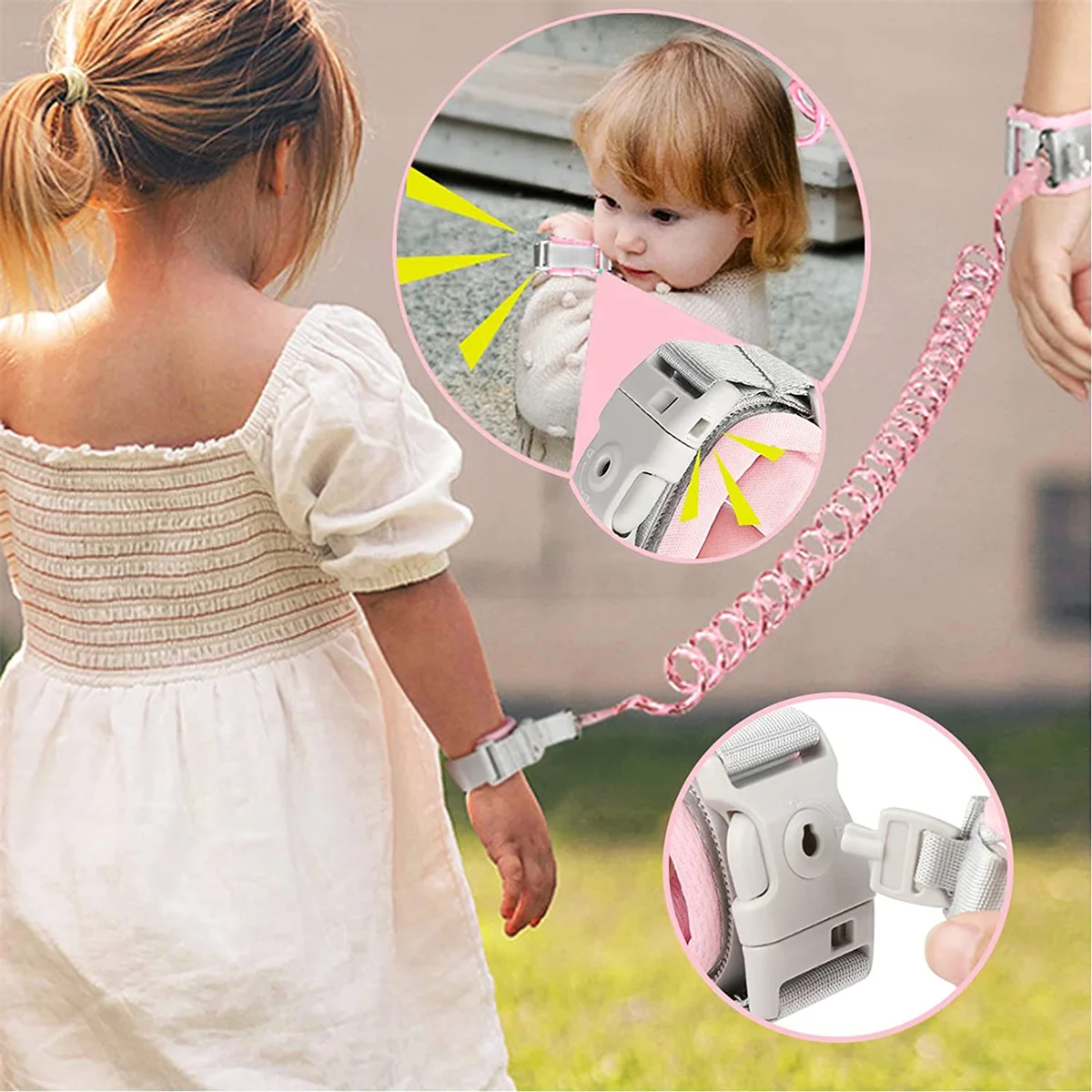 

hibobi Children's Anti-lost Backpack Traction Rope Baby Shoulder Strap And Safety Bracelet Baby Harness Anti Lost Wrist Link