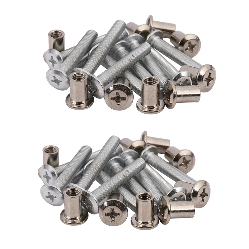 

Furniture 6X35mm Cross Countersunk Screw Bolts Barrel Nuts 20Sets
