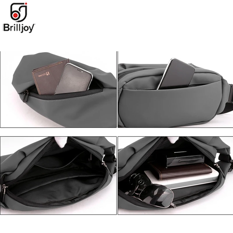 Brilljoy Fashion Belt Bag Unisex Chest Bag Men Casual Sports Phone Pouch women Fanny Pack Male Hip Waist Bags Female Waist Pack