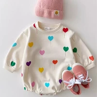 toddler baby girl bodysuit spring autumn love balloon print rompers playsuits for infants cotton cute kids clothes boys outfits