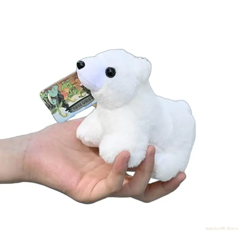 Y4UD мультяшный плюшевый брелок с белым медведем милый в виде чучела кулон детский