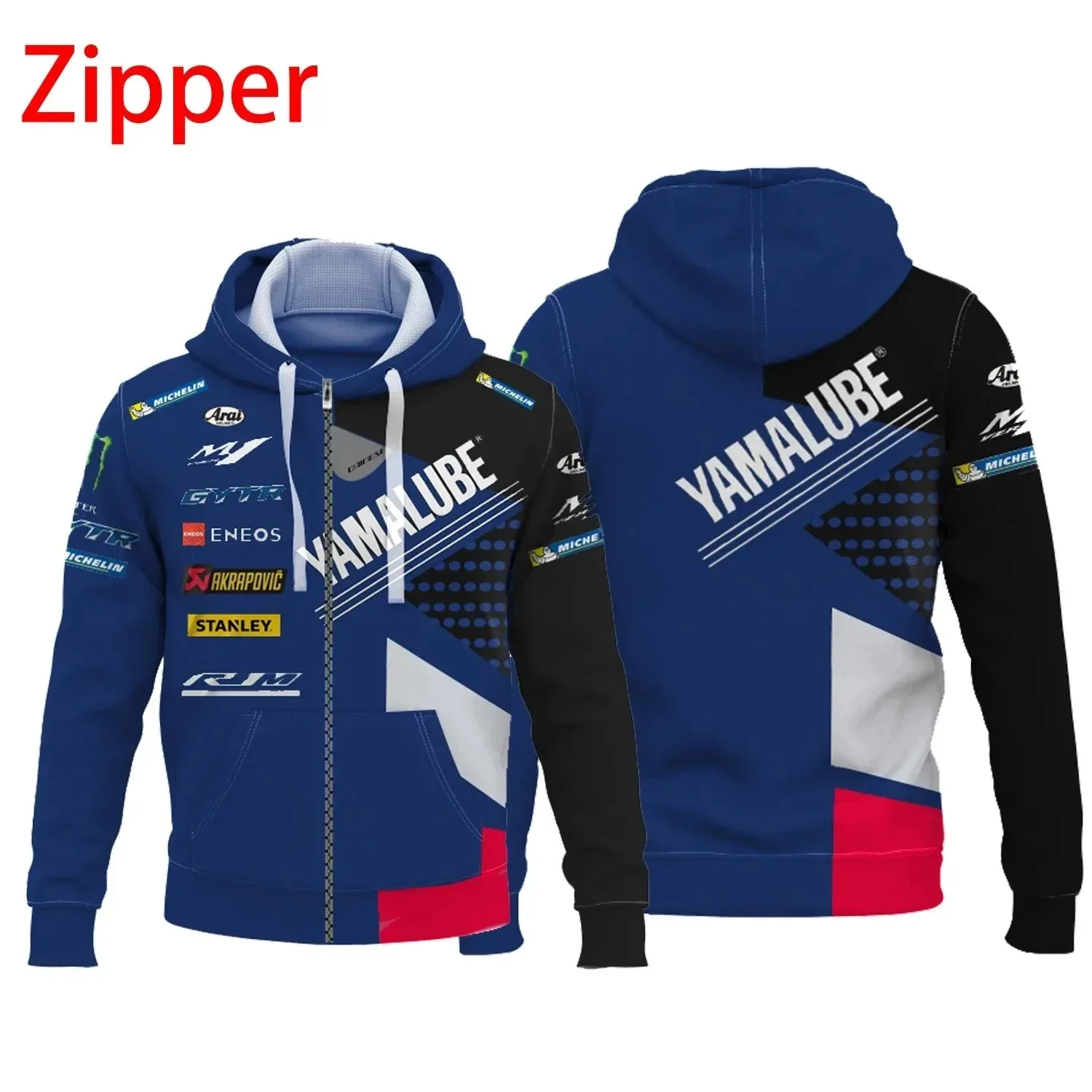 

2023 New Blue M1 Men's Motorcycle Racing Match Is Suitable For Yamaha Track Popular Hooded Sweatshirt