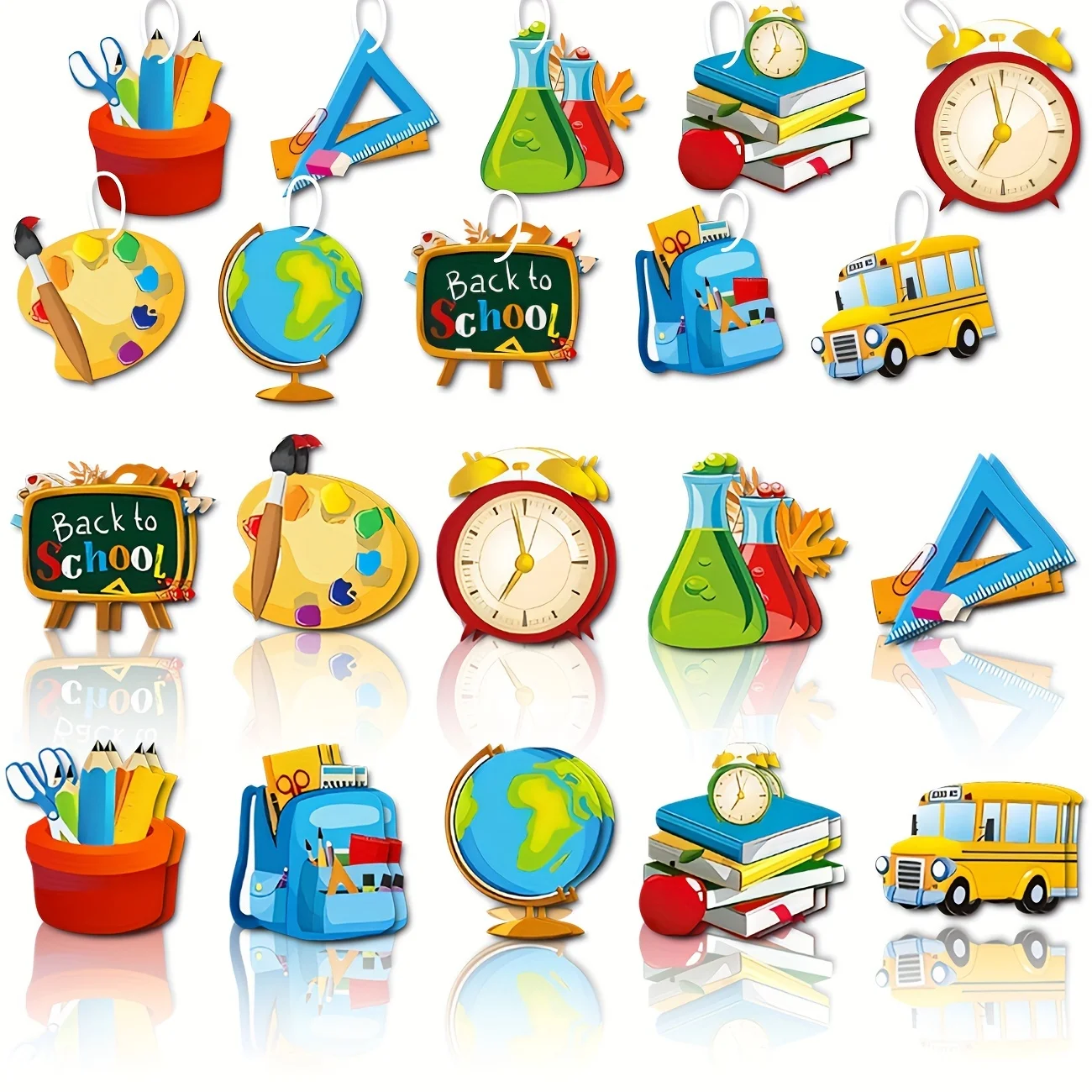 

20 шт., декоративные вырезы «назад в школу»