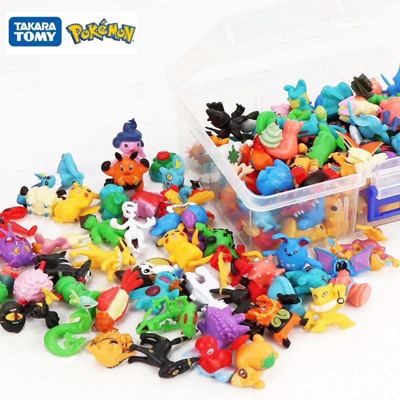 

2-3cm No Repeat Pets Different Style 24-144Pcs Set Pokemon Anime Figure Model Dolls Collection Pikachu Toys Character Kids Gifts