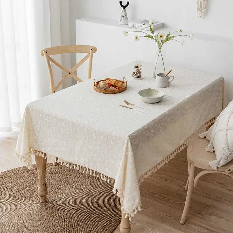 

The tablecloth lace little Daisy fresh = rectangular table cloth_AN1055
