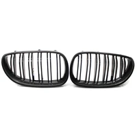 a pair carbon fiber front kidney grill grills double slat for bmw e60 e61 m5 5 series 2003 2010 racing grills car styling