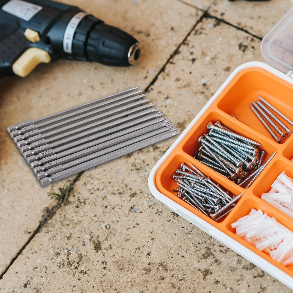 11 шт. 150 мм набор отверток портативный T6-T40 S2 стальных шестигранный шатун Torx ручные