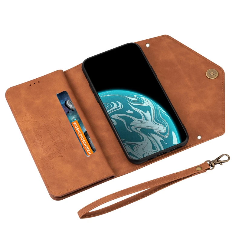 Tanie Crossbody Stojak Na Karty Uchwyt Na Zamek Błyskawiczny Torebka Skórzany Pokrowiec Do Samsung Note 20 Ultra S8 S9 S10 Lite S20 Uwaga 10 Lite 8 9 A51 71 50 70