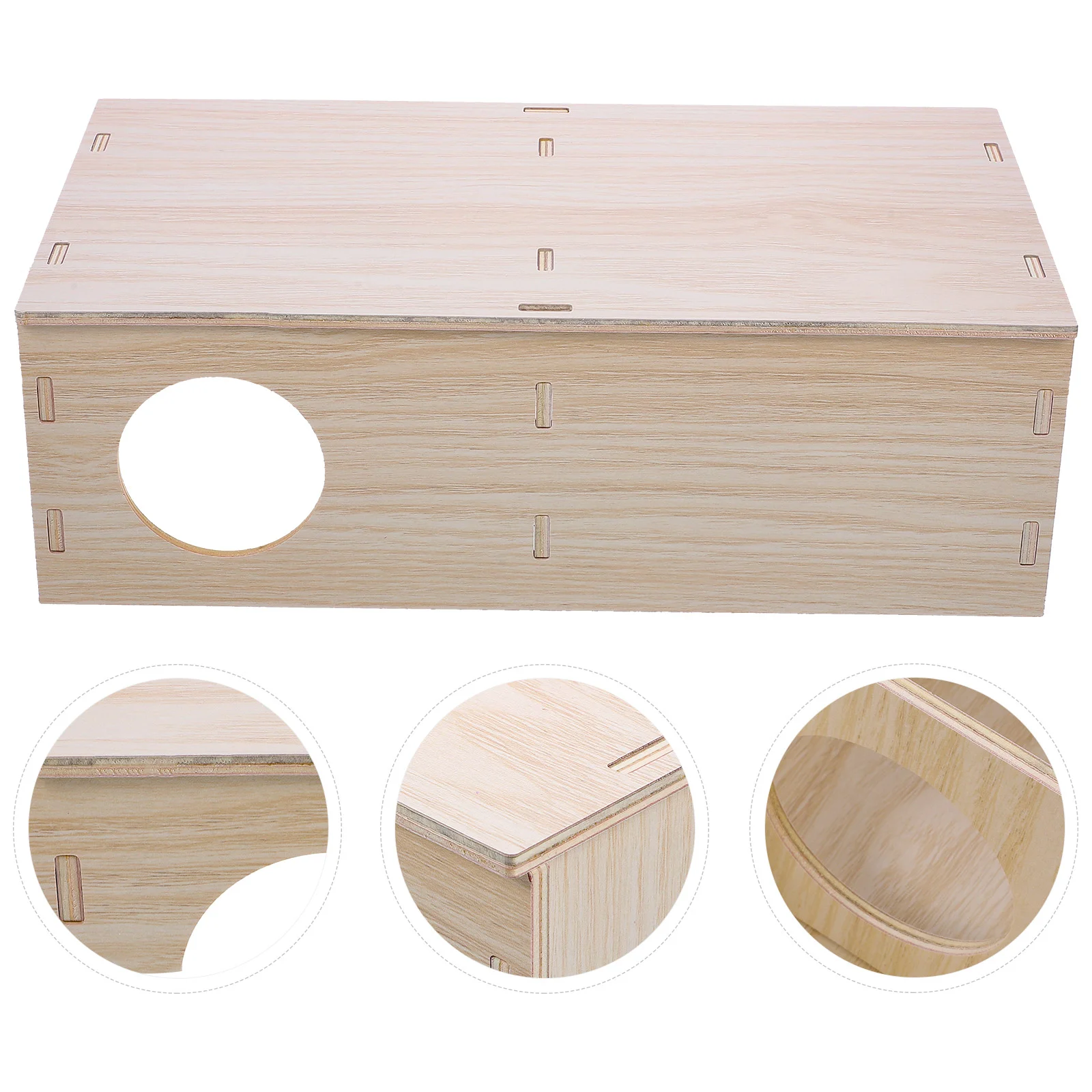 

Toys Delicate Hamster Hideout Mini Rat Cage Guinea House Solid Wood Hut Houses Hideouts Chinchilla Accessories