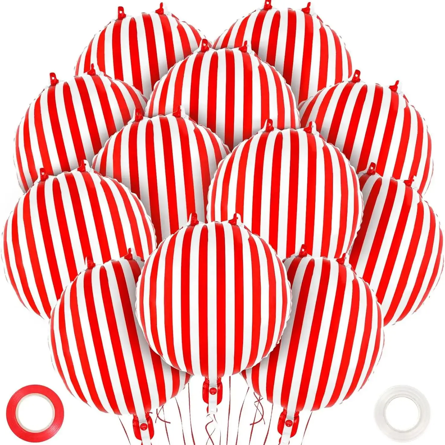 

Красно-белые шары фольгированные 18 дюймов набор из 12 шт