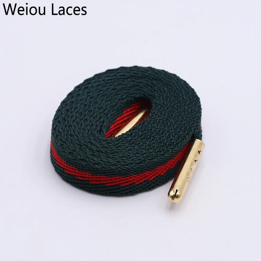 

Weiou 30pairs/lot Sneakers Polyester Flat Laces 8MM Ribbon Webbing Shoelaces Single Layer Strings Plastic/Metal Tips/Tube Set