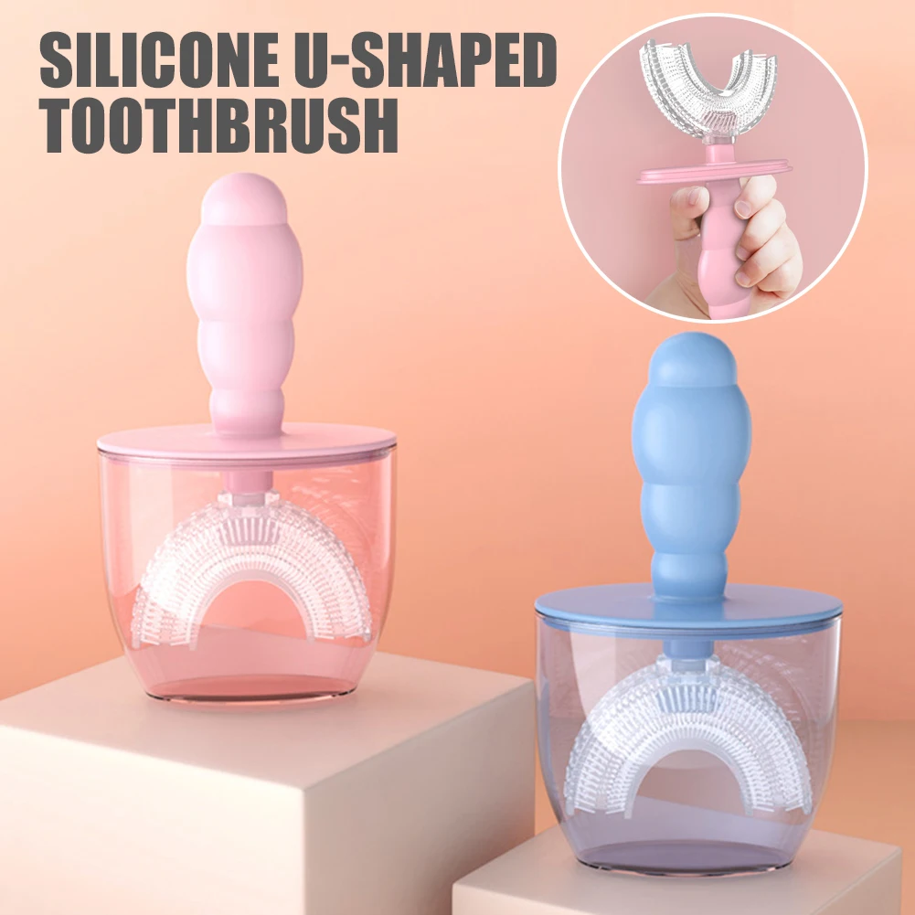 

Зубная щетка ручной формы с углом обзора 360 градусов, детский инструмент для ухода за полостью рта, идеальный подарок, легкая зубная щетка ...