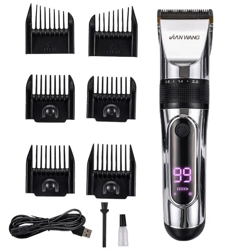 

Barber Hair Trimmer USB Hair Trimming Cutting Razor With Low Vibration Portable Grooming Clipper With Detachable Blades Gift For