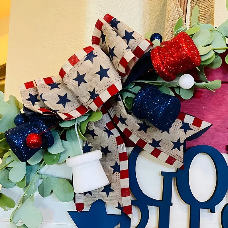 Деревянная дверная тарелка на День Независимости украшение для дома подвеска