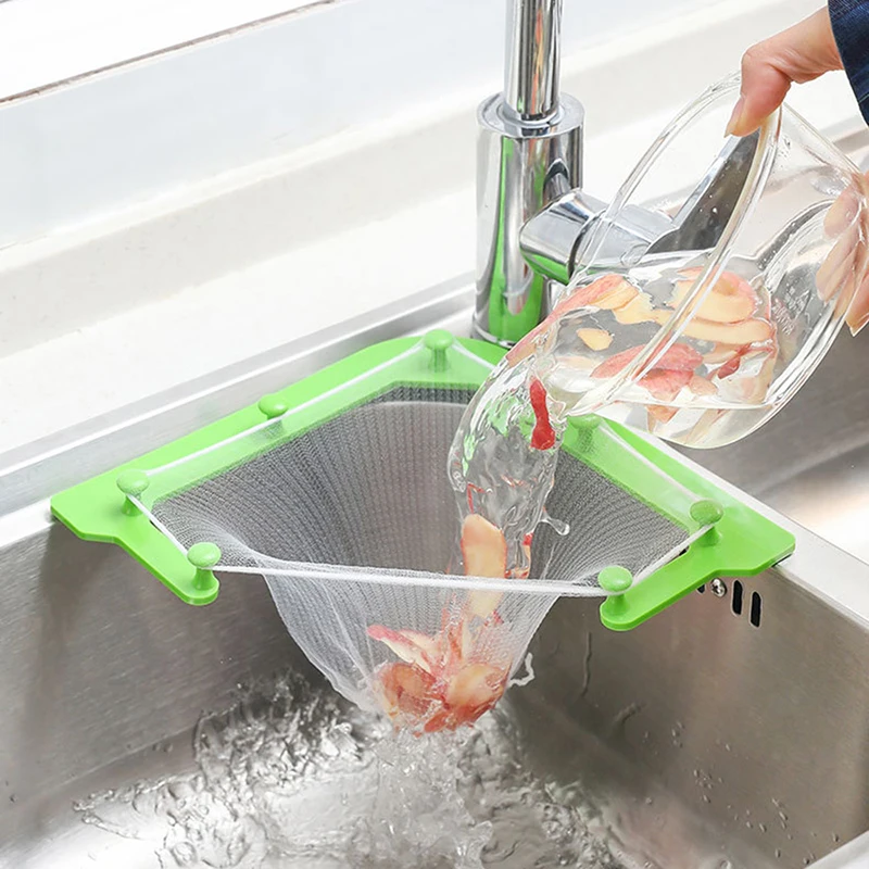 

Kitchen Sink Garbage Filter Leftover Filter Triangle Hanging Mesh Drain Leftover Multifunctional Filter Mesh