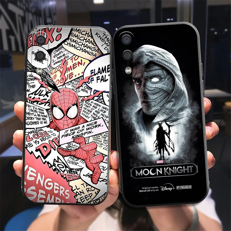 

Marvel Logo Moon Knight Phone Case For Samsung Galaxy A11 A20 A21S A52 4G 5G A71 4G 5G A72 Silicone Cover Black Funda Back