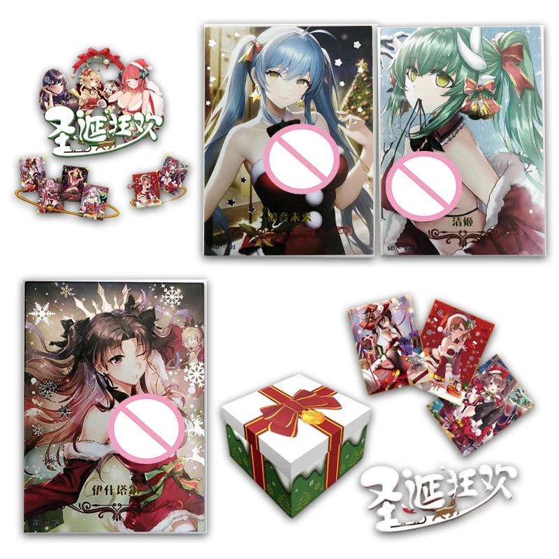 

Anime Goddess Story Ganyu Hatsune Miku Okita Souji Christmas Laser Sd Card Game Collection Rare Cards Boys Birthday Gifts