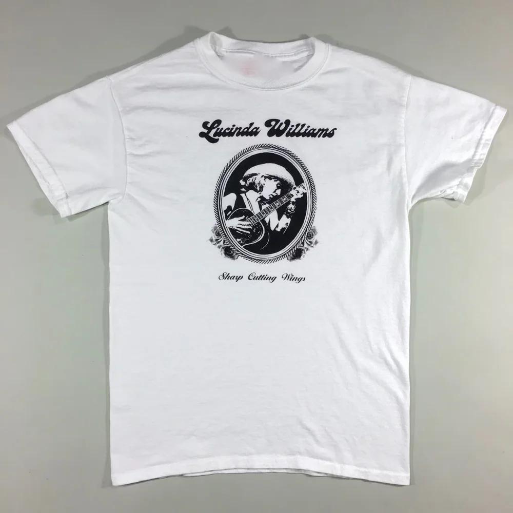 Хлопковая белая полноразмерная РУБАШКА УНИСЕКС Vtg люцинка Уильямс из музыки в