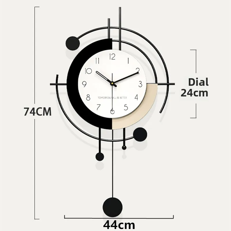 Настенные часы с маятником  металл/дерево
