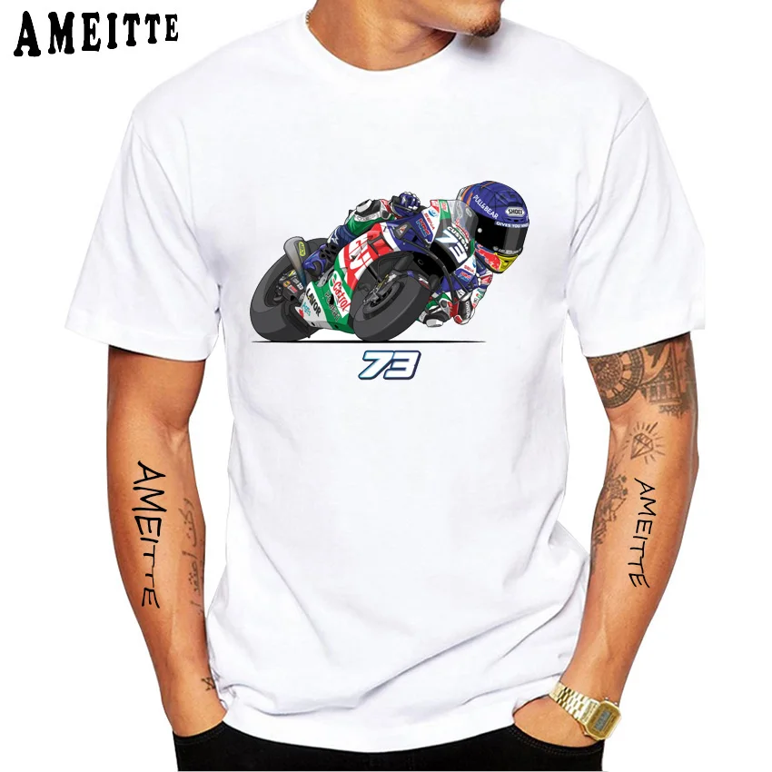 Новинка летняя мужская Классическая футболка с коротким рукавом ALEX SPAIN 73 GP