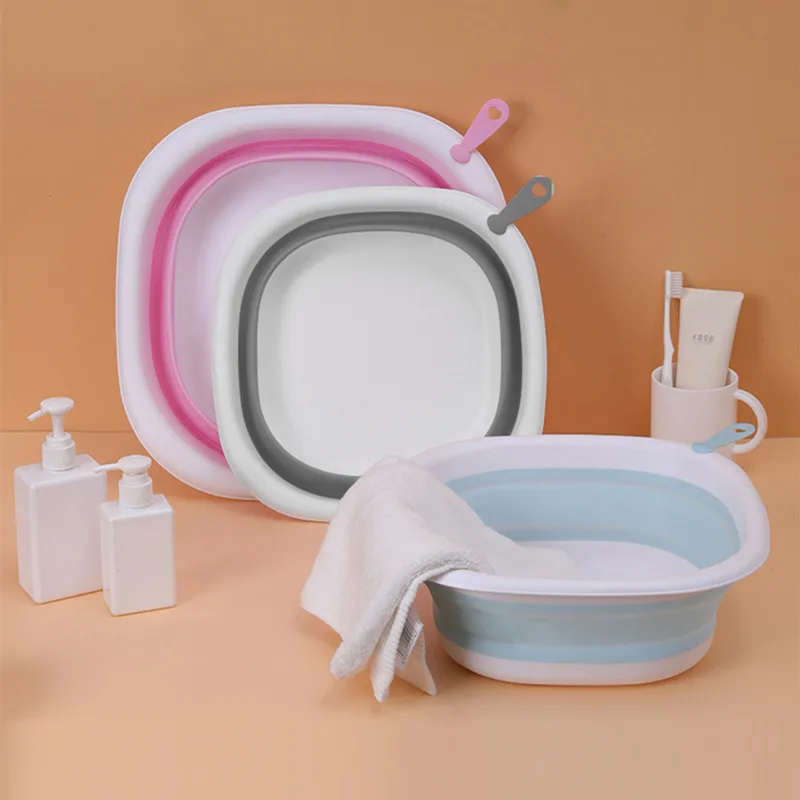 

Trave Foldable Basin Portable Wash Basins Folding Laundry Tub Collapsible Plastic Washtub Baby Washbasin Bathroom Accessories