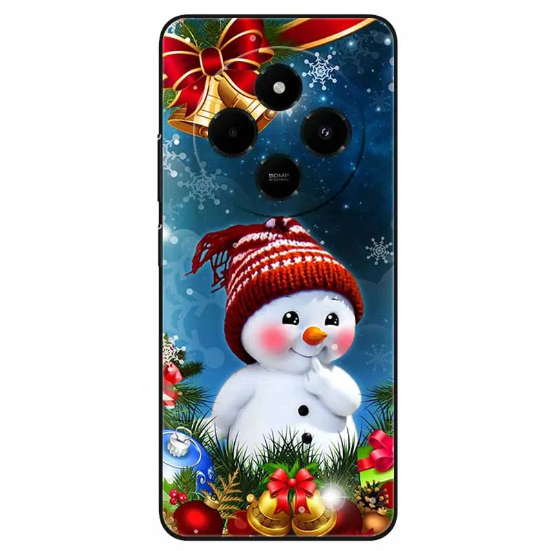 2024 рождественские чехлы для телефонов Xiaomi Redmi 14R защитный силиконовый чехол из