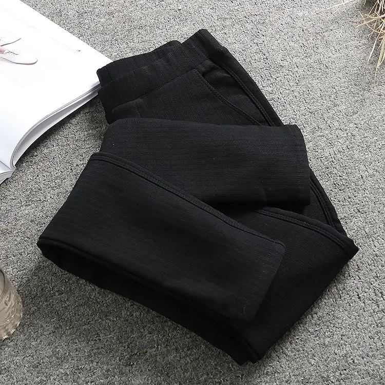 

Черные женские брюки, тонкие эластичные брюки в Корейском стиле для весны и осени