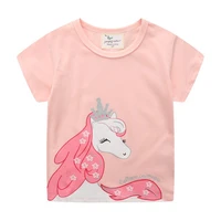 2022 new kids shirt for girls cotton clothes children shirt soft breathable toddler girls shirt summer unicorn short sleeve 2 7t