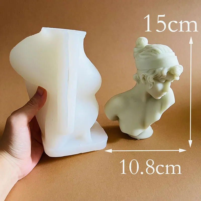 Форма для свечи в скандинавском стиле 3D формы скульптур богини с ломанным
