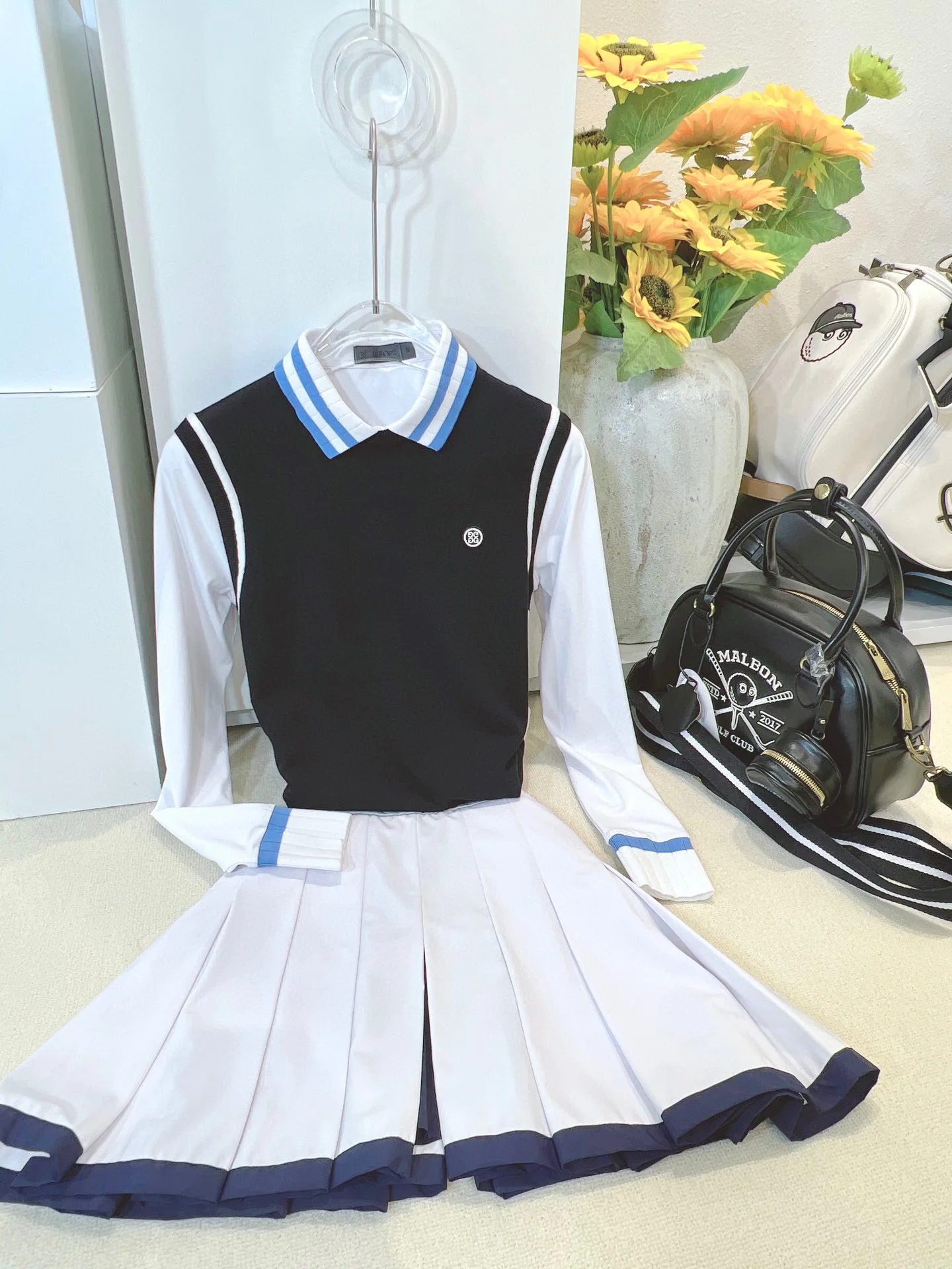 2022 new autumn/winter golf ladies knit sweater thickened knit vest with long sleeve or short sleeve outdoor sports leisure