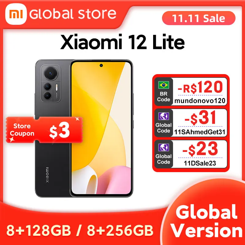 Kup [Światowa Premiera] Globalna Wersja Xiaomi 12 Lite Smartphone 128GB256GB Snapdragon 778G 108MP Kamera 120Hz NFC 67W ładowanie 4300mAh