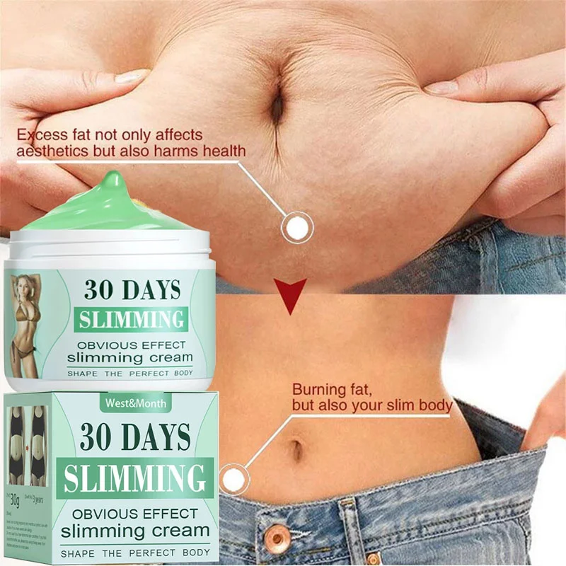

30 DAYS Slimming Cream Weight Loss Remove Waist Leg Cellulite Fat Burning Shaping Massage Cream Whitening Firming Lift Body Care