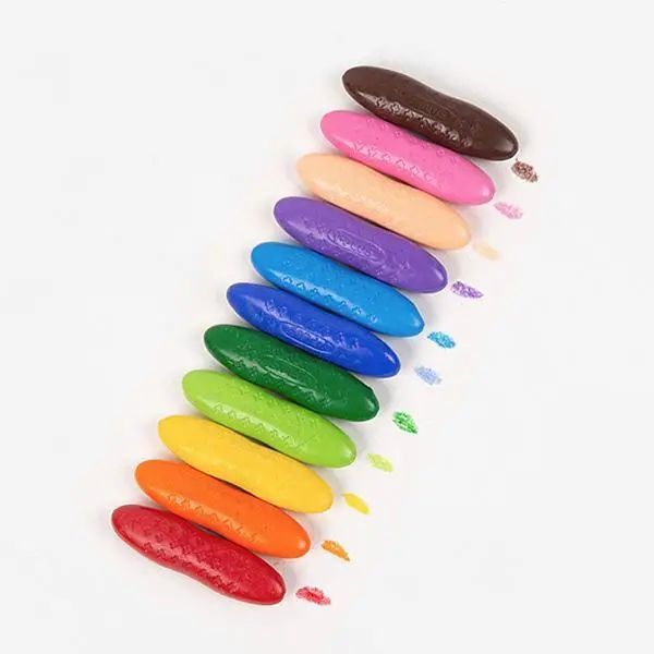 24/12pcs Clean Hands Children Peanut Crayons Washable Safe and Non-toxic Water-soluble Paintbrush Painting Stick Kids Art Set